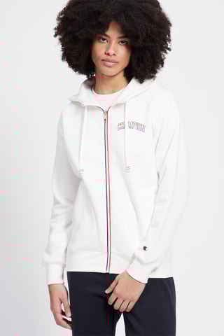 Sweat à capuche Color Punch - Blanc