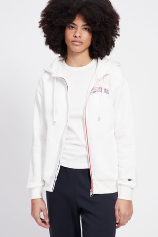 Sweat à capuche Color Punch - Blanc