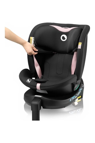 Autostoeltje en Houder ISOFIX Navy I-SIze - Zwart en Roze -  Groep 0+/1/2/3