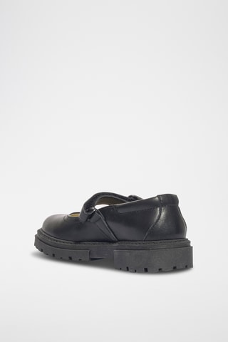 Leren Ballerina's Happy Fashion - Zwart