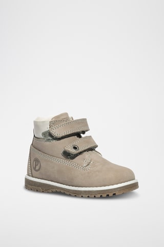 Leren Enkellaarzen Play Casual - Lichtgrijs 