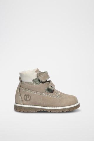Leren Enkellaarzen Play Casual - Lichtgrijs 