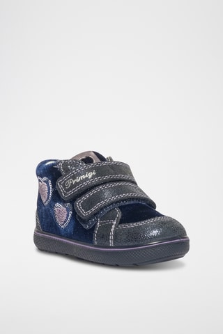 Leren Enkellaarzen Snorky - Donkergrijs en marineblauw