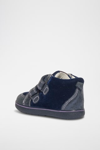 Leren Enkellaarzen Snorky - Donkergrijs en marineblauw