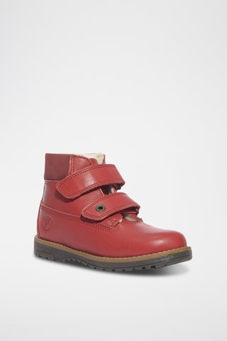 Leren Enkellaarzen Play Casual - Rood