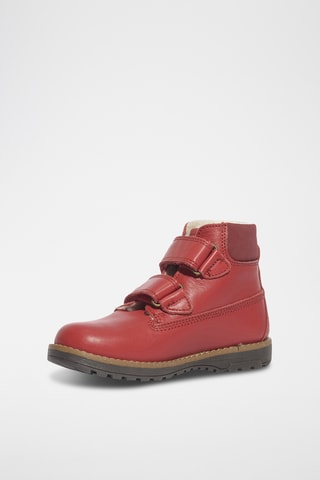 Leren Enkellaarzen Play Casual - Rood