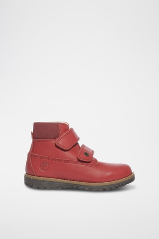 Leren Enkellaarzen Play Casual - Rood