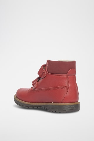 Leren Enkellaarzen Play Casual - Rood