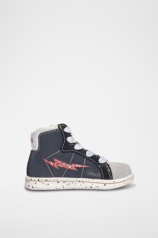 Hoge Sneakers Baby Stars - Marineblauw en grijs