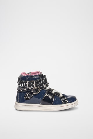 Hoge Gelakte Sneakers Baby Stars - Marineblauw