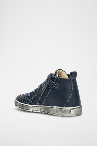 Hoge Leren Sneakers Play Arrow - Nachtblauw