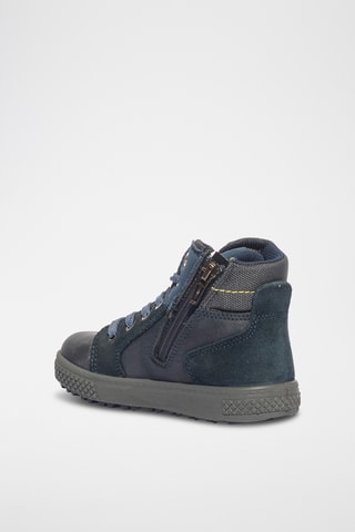 Hoge Leren Sneakers Barth - Donkergrijs