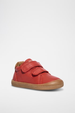 Leren Sneakers Baby Snail For Change - Rood