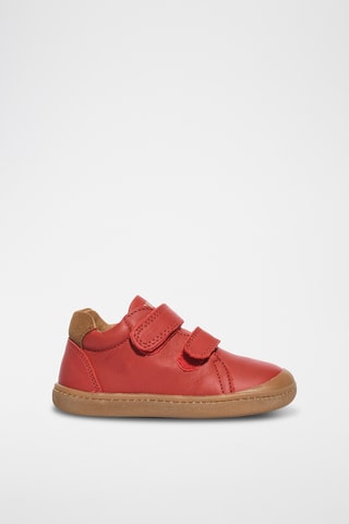 Leren Sneakers Baby Snail For Change - Rood