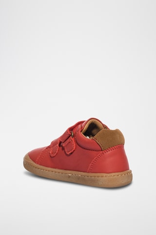 Leren Sneakers Baby Snail For Change - Rood