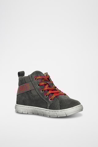 Hoge Leren Sneakers Baby Box - Grijs