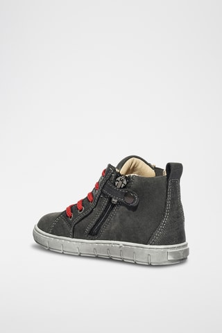 Hoge Leren Sneakers Baby Box - Grijs
