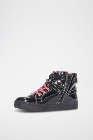 Hoge Gelakte Sneakers B&G Stars - Zwart