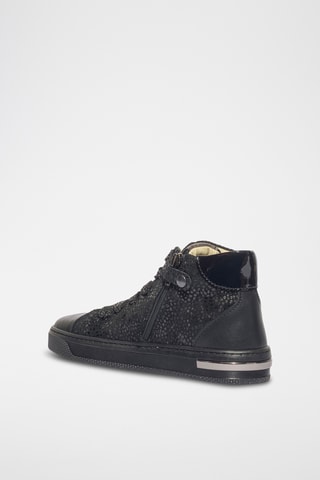 Hoge Leren Sneakers Stylish - Zwart