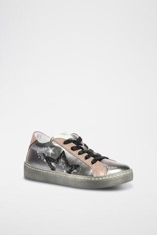 Leren Sneakers B&G Universe - Zilverkleurig