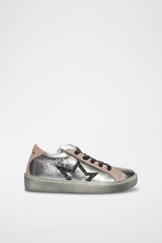 Leren Sneakers B&G Universe - Zilverkleurig