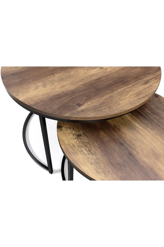 2 tables basses gigognes Eliza - 70 x 46 x 70/54 x 35,5 x 54 cm