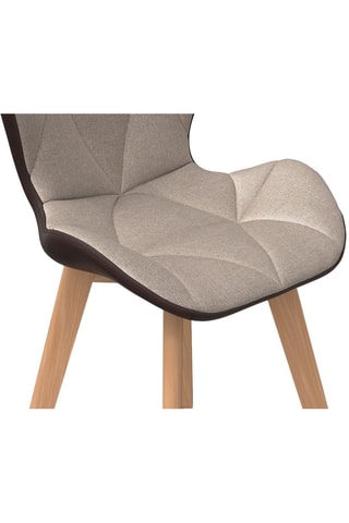 2 chaises Gladys - Structure en bois - Pieds en hévéa - 50 x 48 x 79 cm