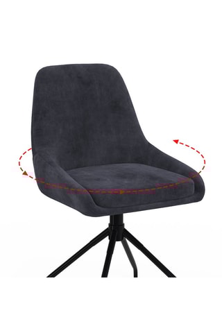 2 chaises Olivia - 47,5 x 79 x 54 cm - Revêtement en velours