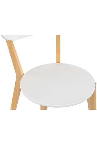 4 chaises Frida - Blanc et naturel