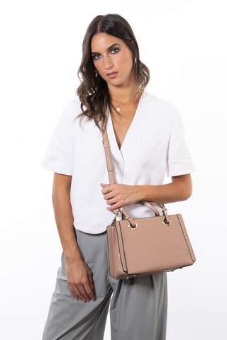 Sac à main en cuir Pearl Beige