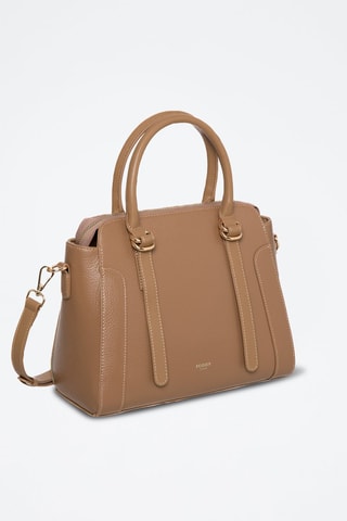 Sac à main en cuir Comete - Marron clair