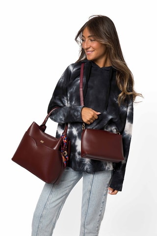Sac à main et pochette Nyne - Bordeaux