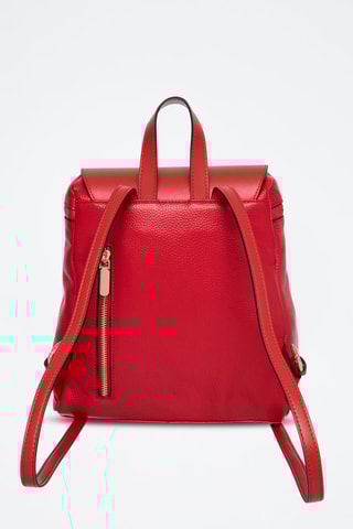 Sac à dos en cuir Marjolaine - Rouge