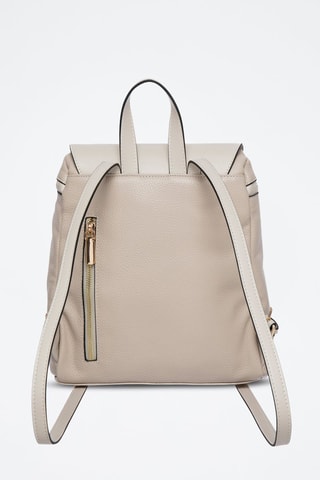 Sac à dos en cuir Marjolaine - Beige clair