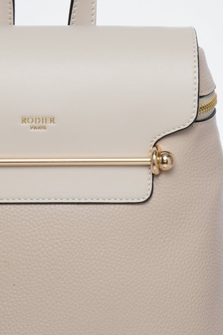 Sac à dos en cuir Marjolaine - Beige clair