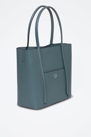 Sac porté épaule en cuir - Bleu