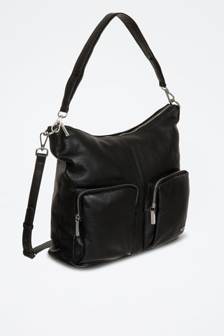 Sac porté épaule en cuir Lisbonne - Noir