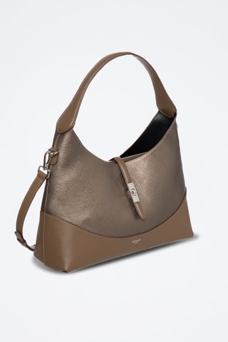 Sac porté épaule et pochette en cuir Cornus - Marron