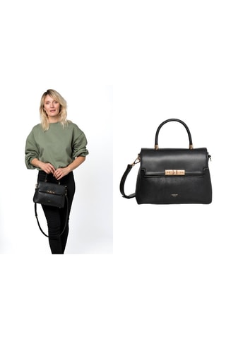 Sac bandoulière en cuir Helios - Noir