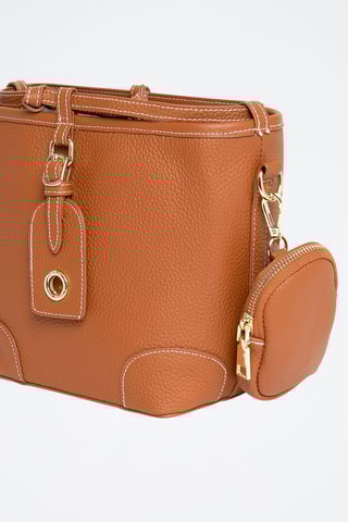 Sac bandoulière en cuir Love - Camel