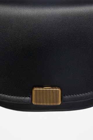 Sac bandoulière en cuir Drago - Noir
