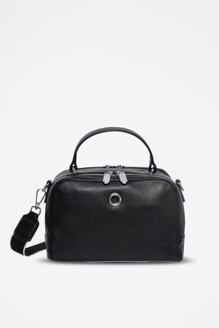 Sac bandoulière en cuir Funky - Noir