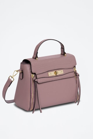 Sac bandoulière en cuir Corner 
Violet