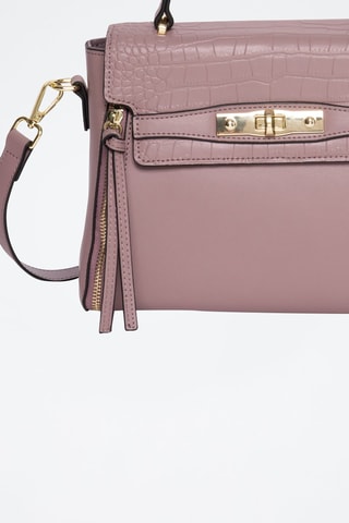 Sac bandoulière en cuir Corner 
Violet