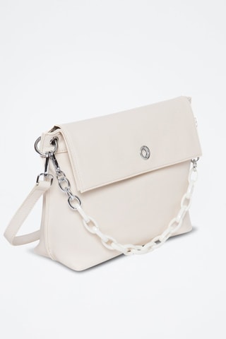 Sac bandoulière en croûte de cuir Vogue - Blanc