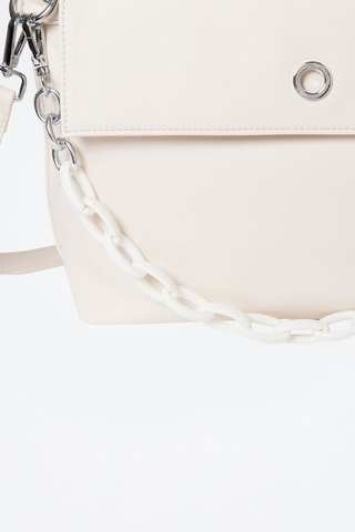 Sac bandoulière en croûte de cuir Vogue - Blanc