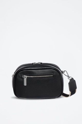 Sac bandoulière en cuir Tempête - Noir