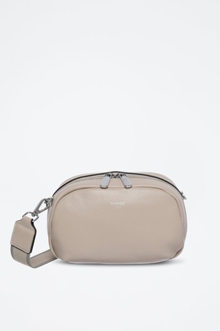 Sac bandoulière en cuir Tempête - Beige clair