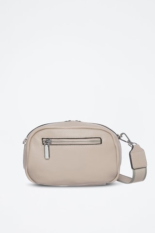 Sac bandoulière en cuir Tempête - Beige clair