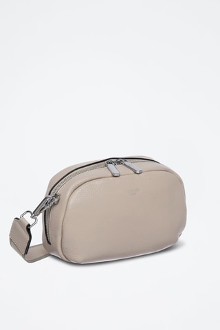 Sac bandoulière en cuir Tempête - Beige clair